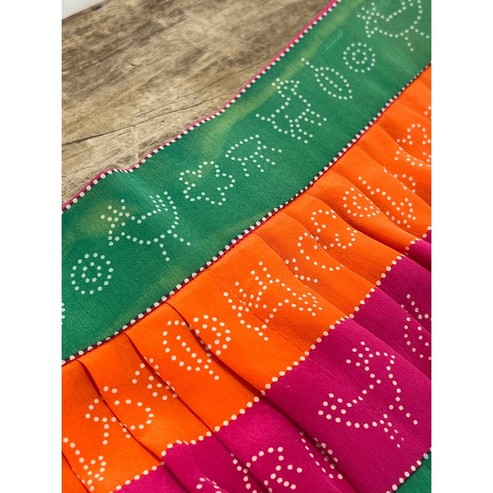 Vintage Midi Length Colorful‎ Novelty Pleated Button Front Skirt - Picture 6 of 6